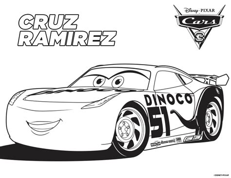 Disney Cars 3 Cruz Ramirez Coloring Page - Mama Likes This