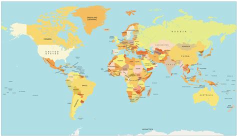 World Map with Countries - GIS Geography