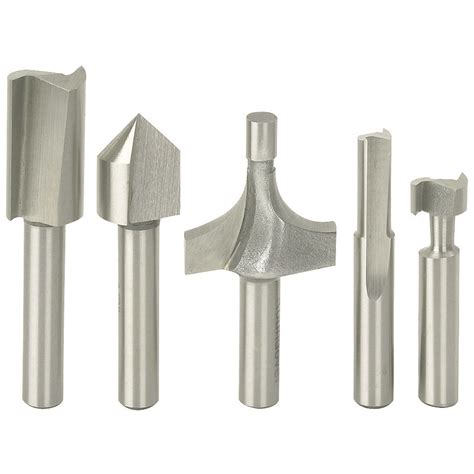 High Speed Steel Router Bit Set 5 Pc