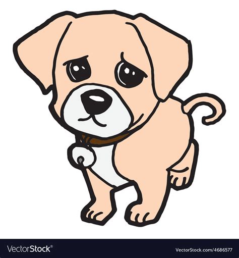 Sad puppy Royalty Free Vector Image - VectorStock