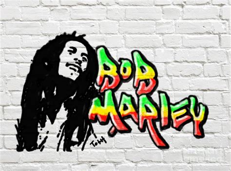 Bob Marley Graffiti 2 Digital Art by Laura Toth