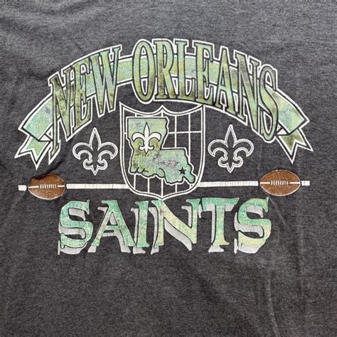 Vintage Logo7 new orleans saints t shirt. Single... - Depop