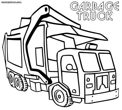 Garbage Truck Coloring Page - Coloring Home