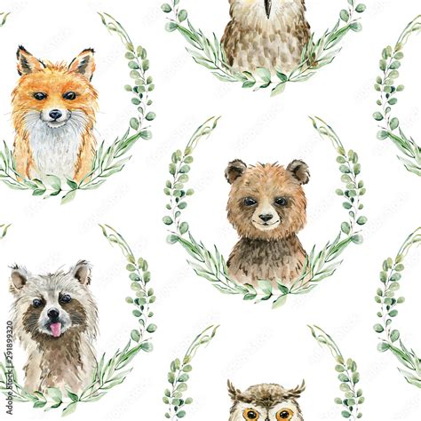 Animals watercolor illustration Stock Illustration | Adobe Stock