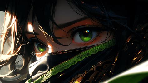 🔥 Download Enigmatic Green Eyes Anime Girl Wallpaper 4k Resolution by ...