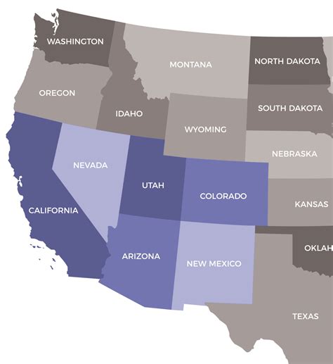 Acquire Map Of Southwest Usa Free Vector - Www