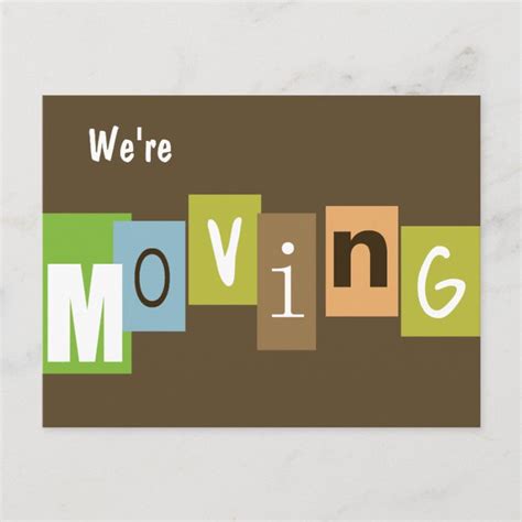 We're Moving Announcement Postcard | Zazzle.co.uk