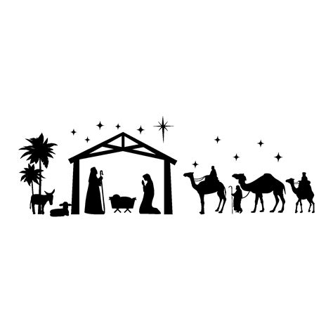 Nativity scene Manger Christmas Nativity of Jesus Clip art - Chalkboard ...