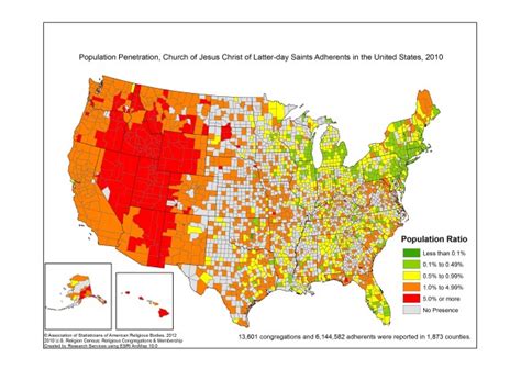 Mormon Chronicles: Most to least Mormon states (and Salt Lake found to ...