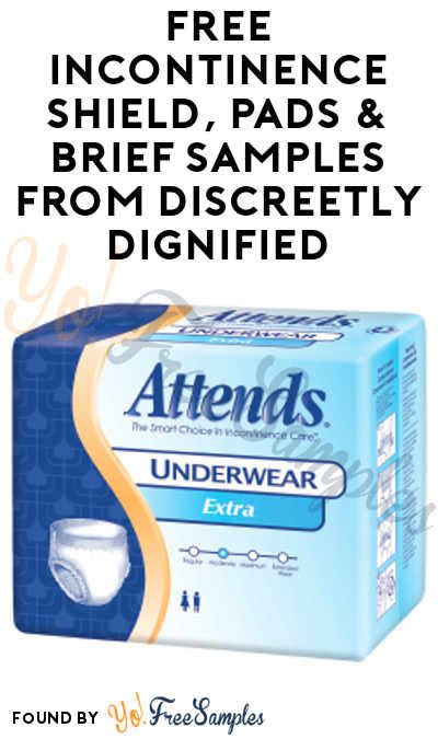 FREE Incontinence Shield, Pads & Brief Samples From Discreetly Dignified