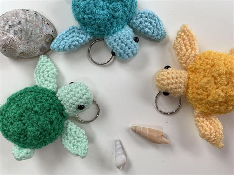 Small Crochet Turtle Keychain | AllFreeCrochet.com