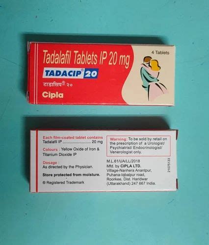 Tadacip 20 Cipla at best price in Nagpur by Saachi Overseas | ID ...