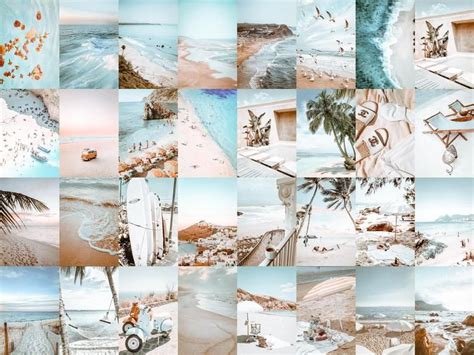 Beachy Aesthetic Collage Wallpaper Laptop - Krysfill Myyearin