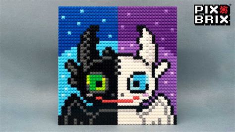 Toothless & Light Fury HOW TO TRAIN YOUR DRAGON Pixel Art - Pix Brix ...