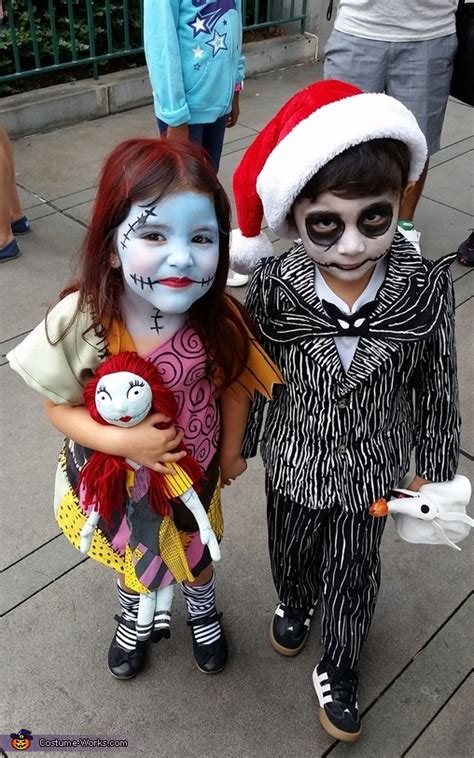 Jack and Sally Kids Halloween Costumes