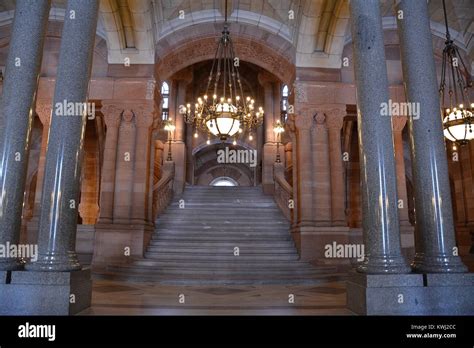 The interior of the New York State Capitol Building at the Capitol ...