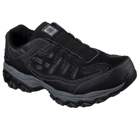 Skechers Shoes: Men's 77161 BLK Black Cankton-Ebbitt Steel Toe Athletic ...