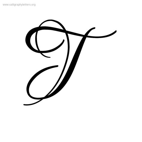 Cursive Letter T Tattoo