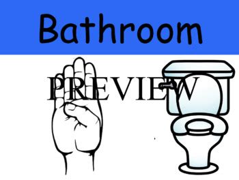 Bathroom Hand Signal Poster by ABCWithMissM | TPT