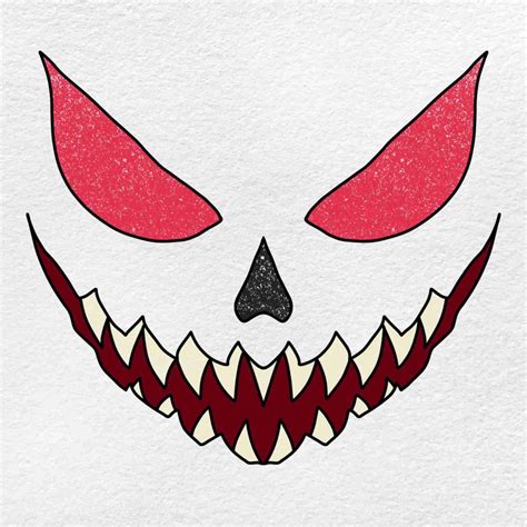 How to Draw a Scary Face - HelloArtsy