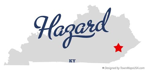 Map of Hazard, KY, Kentucky