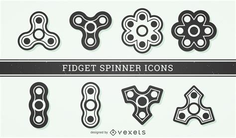 Fidget Spinner Illustration Icon Set Vector Download