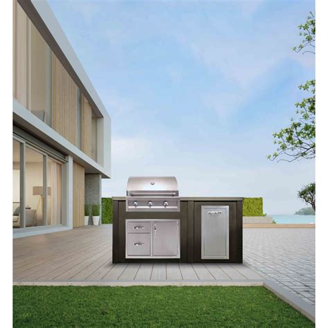 Haven Outdoor 6' Outdoor Kitchen Island with American Eagle 32" Grill ...