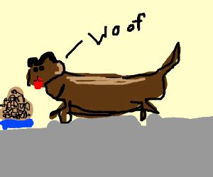 That fat wiener dog. - Drawception