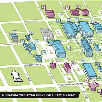 Nebraska Wesleyan University Campus Map - United States Map