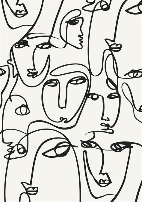 How To Draw Abstract Line Faces at How To Draw