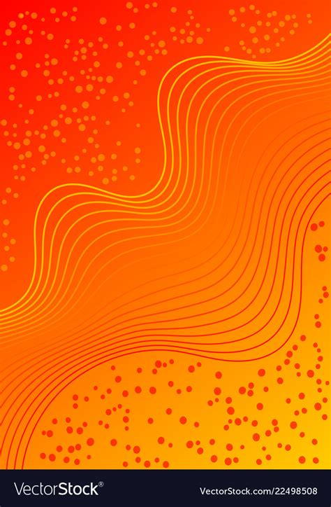 Red and orange gradient background with wavy Vector Image