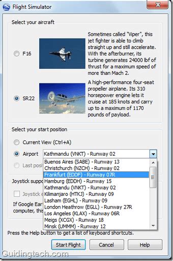 How To Use The Flight Simulator In Google Earth