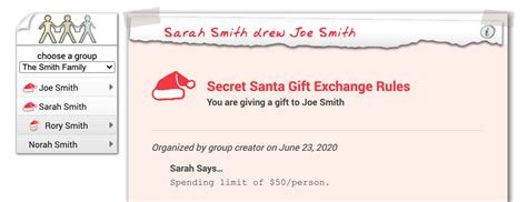 Secret Santa Generator & Gift Exchange Draw