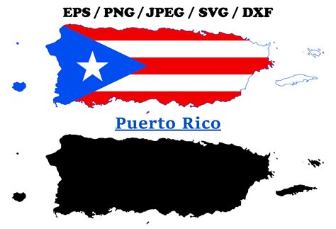 Puerto Rico National Flag Map Design Graphic by terrabismail · Creative ...