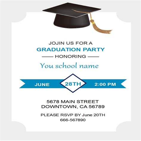 Class Of Graduation Party Invitation Template (Free), 53% OFF