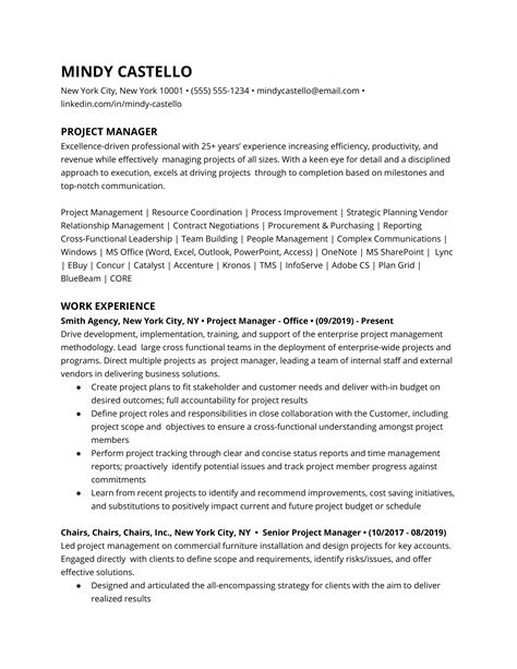 Project Management Resume Examples, Skills, and Keywords - Jobscan