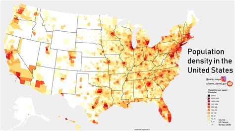 Map Of Us Population Density