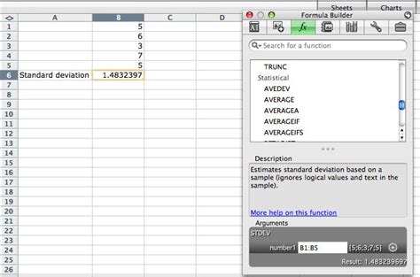 Excel Standard Deviation