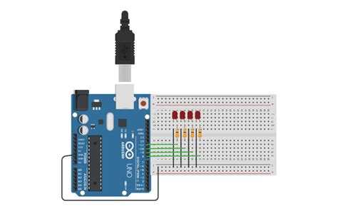 Circuit design LEDS ARDUINO | Tinkercad