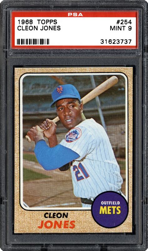 1968 Topps Cleon Jones | PSA CardFacts™