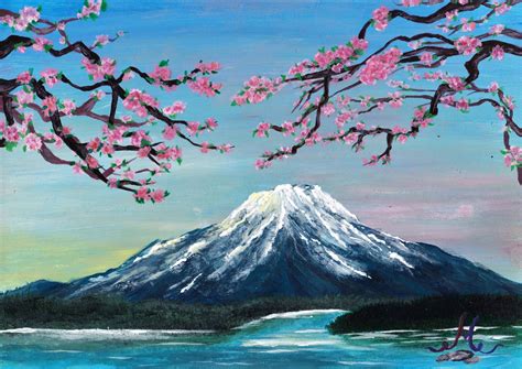 Mount Fuji in Acrylics (i.imgur.com) submitted by SoulSteall to /r ...