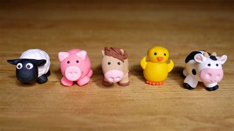 Handmade Farm Animal Cake Toppers