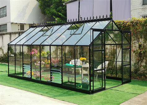 Hx75126g Commercial Insulated Tempered Glass Greenhouse With Tempered ...