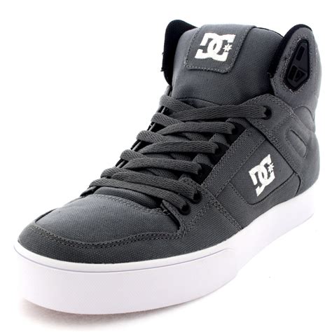 Mens DC Shoes Spartan High Textile Lace Up High Top Skate Shoes ...