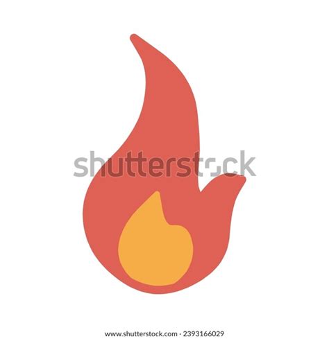 Iconic Illustration Simple Flickering Flame Stock Vector (Royalty Free ...