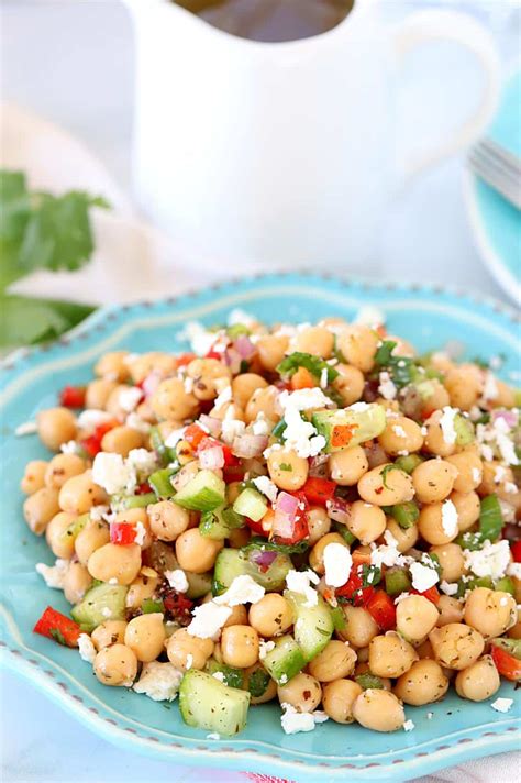 Chana Salad or Chickpea Salad, Easy no -cook summer chickpea salad