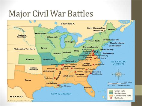 Civil War Battles Map Worksheet