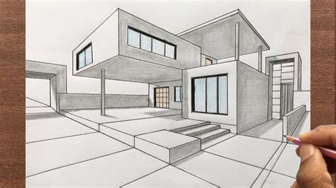 Modern House Drawing Easy - bmp-dolla