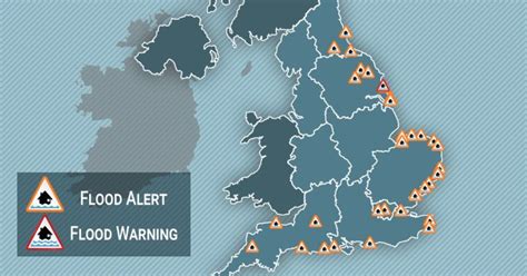 UK weather: Map shows where flood alerts and warnings are in place | UK ...