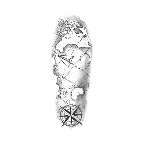 Mapped Out - M | Map tattoos, World map tattoos, Arm sleeve tattoos